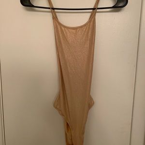 Peachy, Sparkly, Champagne Bodysuit